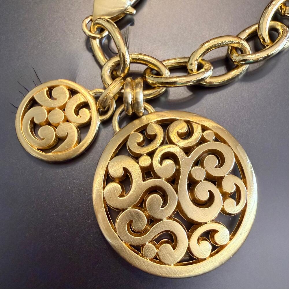 Gold Plated Brighton Contempo Medallion Link Bracelet NWOT - Picture 5 of 9